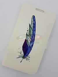 Toc FlipCover Stand Magnet Design Purple Feather Allview A5 Easy