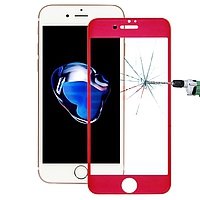 Geam protectie display sticla 4D Apple iPhone 7 RED