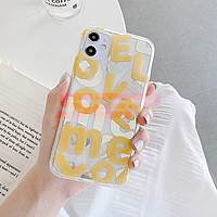 Accesorii GSM - Toc TPU IMD: Toc TPU IMD LOVE Letters Apple iPhone 12 Pro Max YELLOW