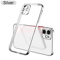 PROMOTIE Accesorii GSM: Toc TPU Plating Frame Apple iPhone 12 Pro Silver