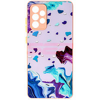 Toc TPU Watercolor Glass Samsung Galaxy A72 Water Pink