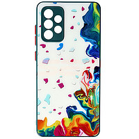 Toc TPU Watercolor Glass Samsung Galaxy A72 Ink White