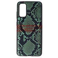 Accesorii GSM - Leather Back Cover: Toc TPU Leather Snake Samsung Galaxy S20 Green