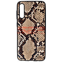 Accesorii GSM - Leather Back Cover: Toc TPU Leather Snake Samsung Galaxy A41 Brown