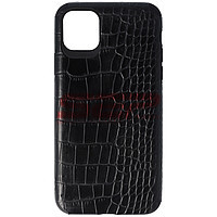 Accesorii GSM - Leather Back Cover: Toc TPU Leather Crocodile Apple iPhone 11 Pro Max Black