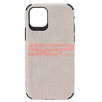 Accesorii GSM - Leather Back Cover: Toc TPU Leather Crocodile Apple iPhone 11 Pro Grey