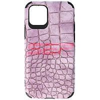 Accesorii GSM - Leather Back Cover: Toc TPU Leather Crocodile Apple iPhone 11 Pro Lavender