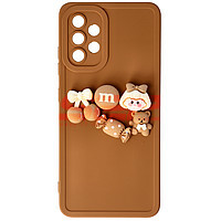 Accesorii GSM - TPU Back Cover: Toc silicon 3D Cartoon Samsung Galaxy A32 4G Brown Candy