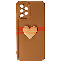 Accesorii GSM - Toc silicon 3D Cartoon: Toc silicon 3D Cartoon Samsung Galaxy A32 4G Brown Heart