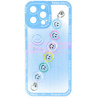 PROMOTIE Accesorii GSM: Toc TPU Smiley Chain Apple iPhone 13 Pro Max Blue