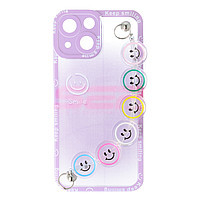 PROMOTIE Accesorii GSM: Toc TPU Smiley Chain Apple iPhone 13 mini Purple