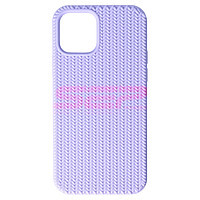Toc silicon Woven Texture Apple iPhone 12 Lavender
