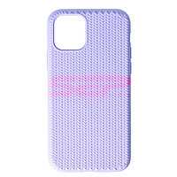 Toc silicon Woven Texture Apple iPhone 11 Pro Lavender
