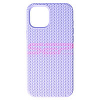 Toc silicon Woven Texture Apple iPhone 12 Pro Max Lavender