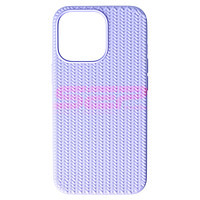 Toc silicon Woven Texture Apple iPhone 13 Pro Lavender