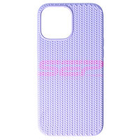 Accesorii GSM - Toc silicon Woven Texture: Toc silicon Woven Texture Apple iPhone 13 Pro Max Lavender