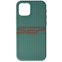 Toc silicon Woven Texture Apple iPhone 12 Midnight Green