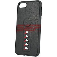 Accesorii GSM - Leather Back Cover: Toc TPU Leather Arrow Apple iPhone SE 2022 Black