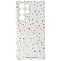 Accesorii GSM - Leather Back Cover: Toc TPU Leather Frosted Samsung Galaxy S22 Ultra Dots