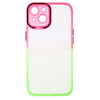Toc TPU+PC Gradient Frame Apple iPhone 14 Pink-Green