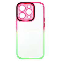 Toc TPU+PC Gradient Frame Apple iPhone 14 Pro Pink-Green