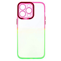 Toc TPU+PC Gradient Frame Apple iPhone 14 Pro Max Pink-Green