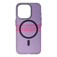 Accesorii GSM - PC Back Cover: Toc PC MetalRing Magsafe Apple iPhone 15 Pro Deep Purple