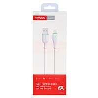 Accesorii GSM - Cablu date: Cablu date soft silicone USB - Lightning TRANYOO Fast Charge T-X22 White