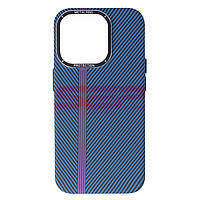 Accesorii GSM - PC Back Cover: Toc PC MetalRing Carbon Apple iPhone 15 Pro Blue
